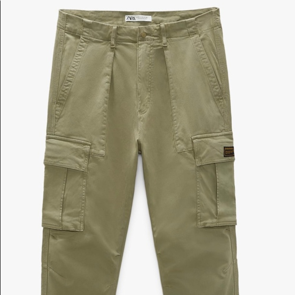 Zara cargo pants - green